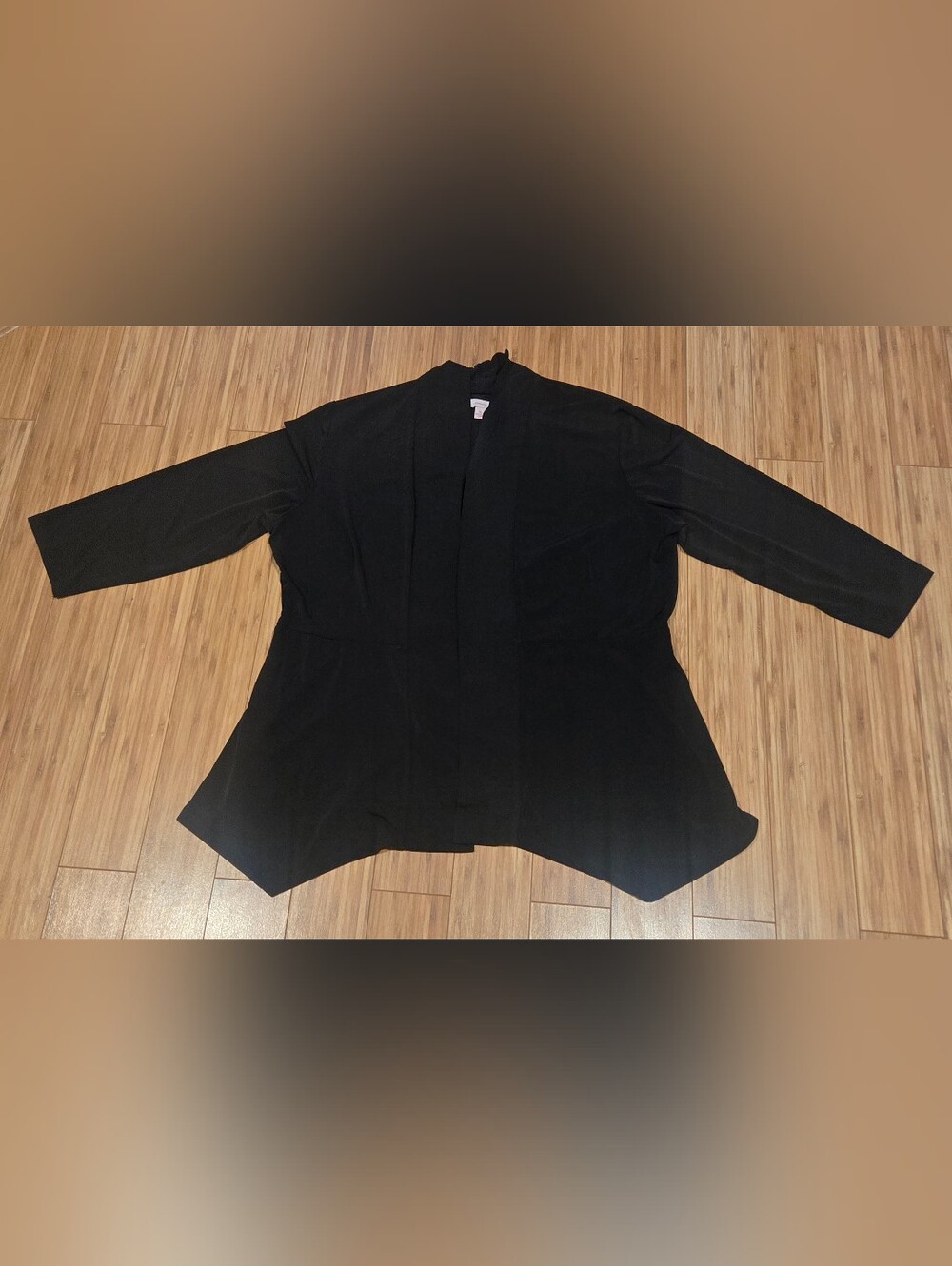 Cb Established 1962 Classic Black Open-Front Women's Cardigan Jacket